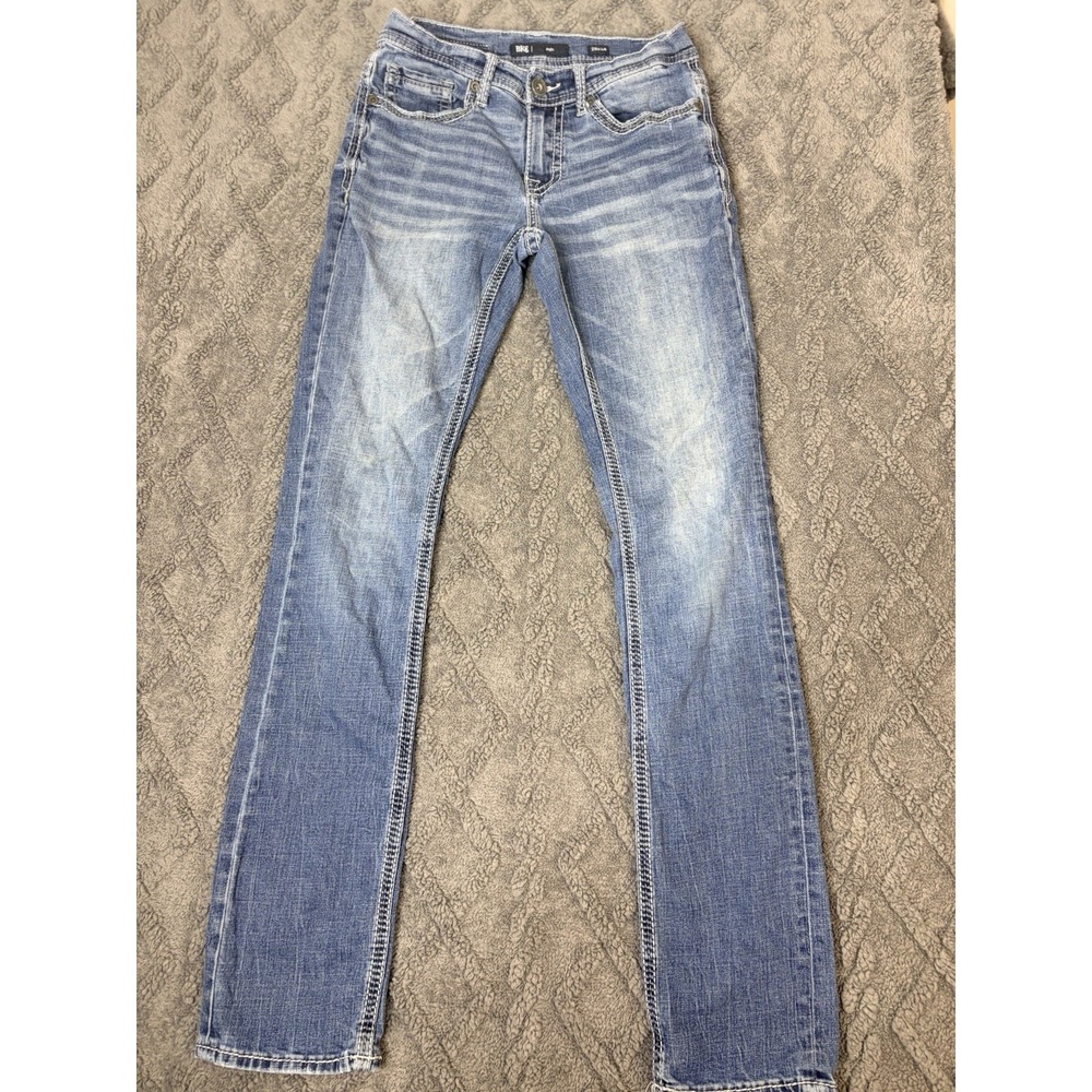 BKE Alec Straight Leg Jeans sz 29 Buckle Light Blue Tinted Wash sz 29x34 Alec